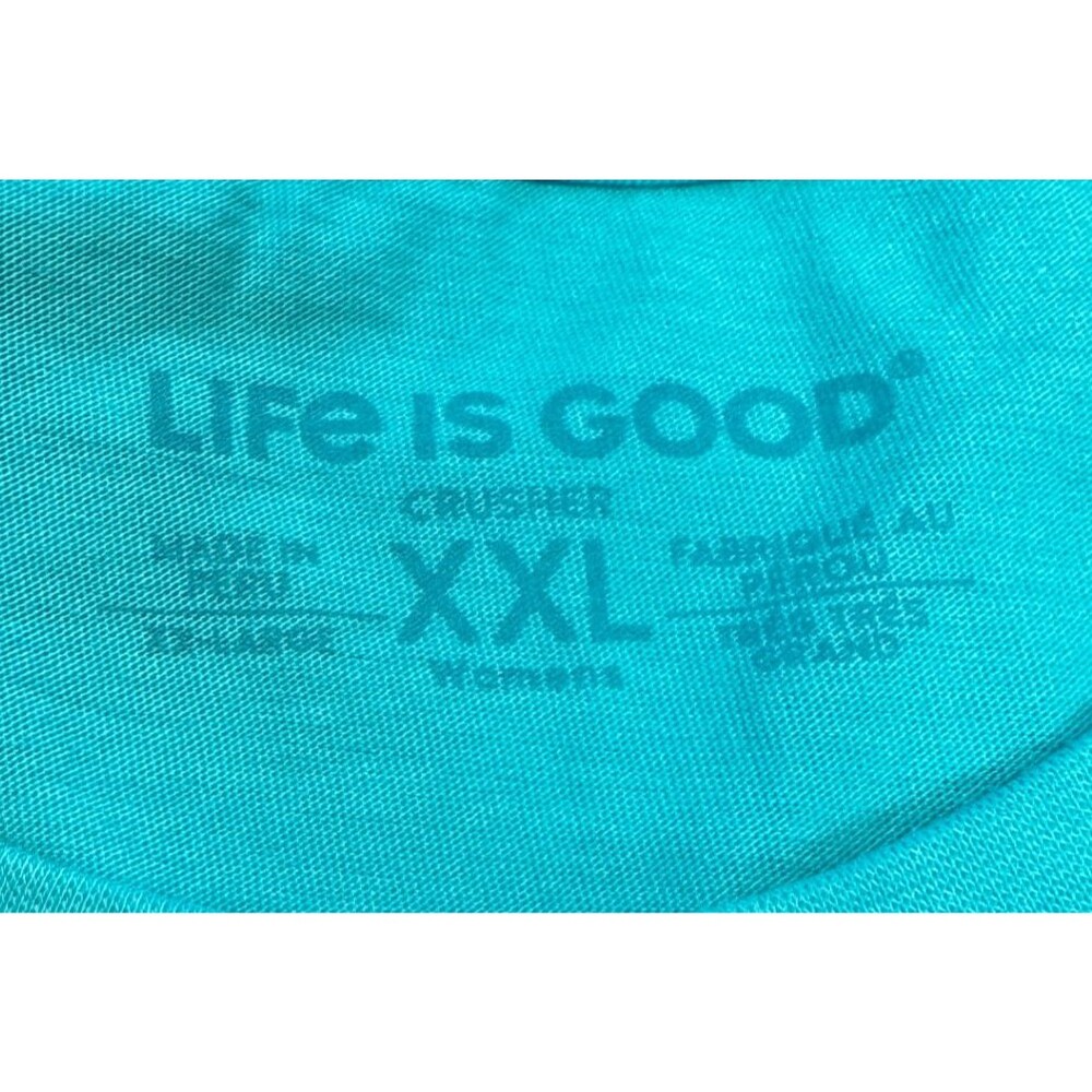 Life Is Good Top Women's XXL Island Blue Relaxed LS Crusher Tee QVC Exclusive - Picture 7 of 13